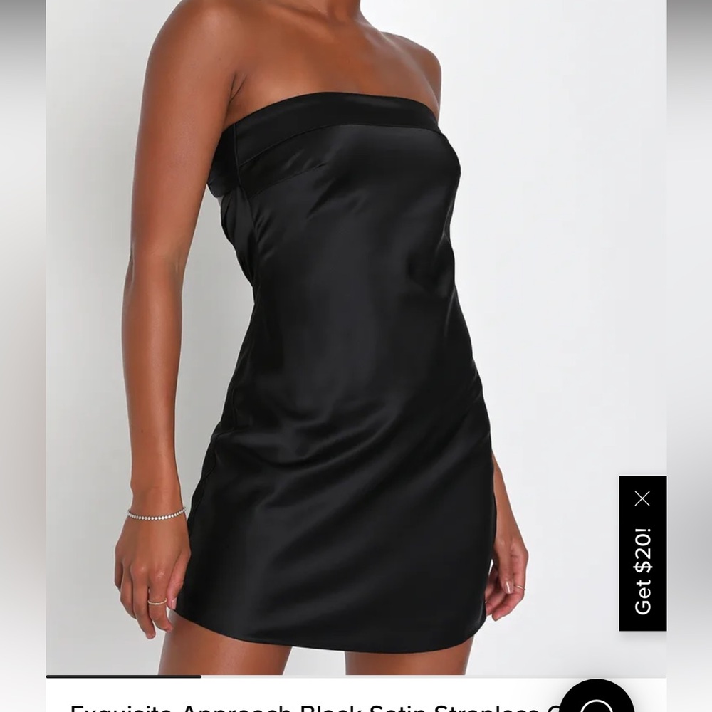 Black Satin Mini Dress